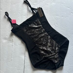 NWT Black Lace Shapewear Bodysuit